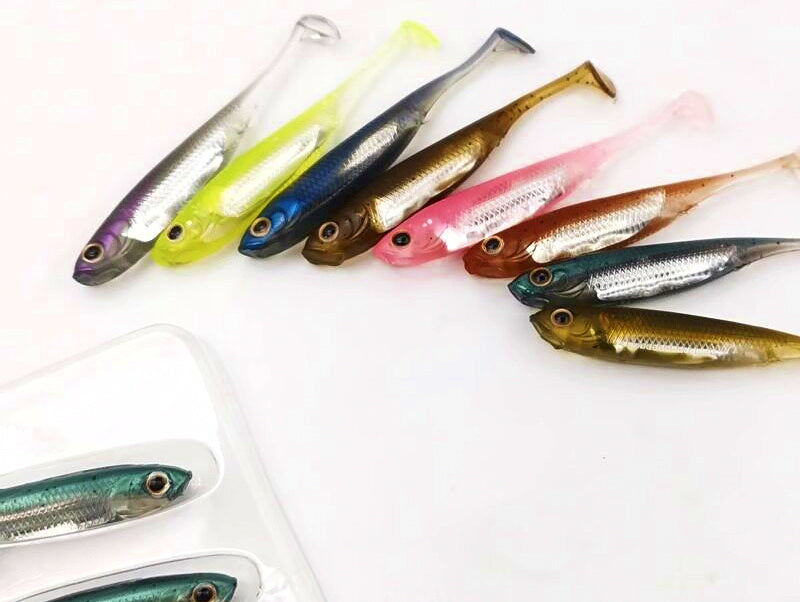 T-Tail & Fork-Tail Soft Plastic Swimbaits, 6-Pack – product photo