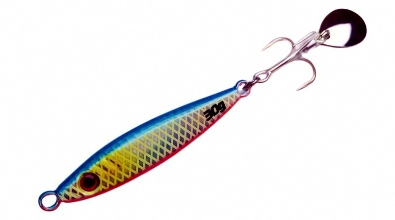 Casting Spoon Jig w/ Spinner Blade & Trebles, 20-60 g – product photo