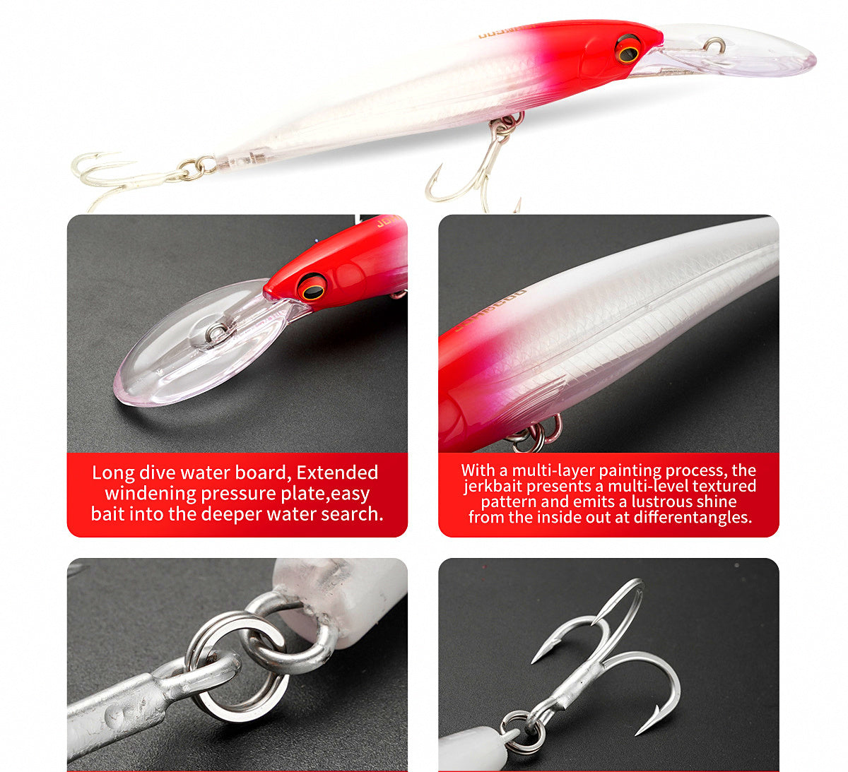 Floating Minnow Trolling Lure, 13 cm & 15.5 cm (49 g / 69 g) – product photo