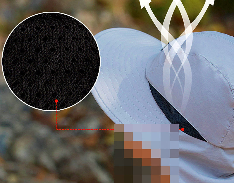 UPF 50+ Wide Brim Sun Hat, Nylon, Fits 56–59 cm – product photo