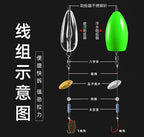 Pre-Tied Sequin Fly Hook Rig Set with Casting Aids – product photo