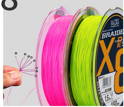8-Strand PE Braided Fishing Line, 100 m & 150 m – product photo