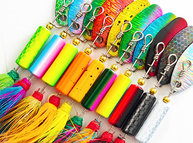 Spinner Spoon Lure, Feathered Hook, 4.3/7/9 g (0.15/0.25/0.32 oz) – product photo