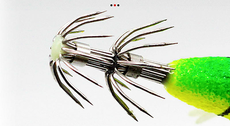 Glow Squid Jig, Soft Leg Shrimp with Rattle, Size 3.0 / 3.5 – product photo