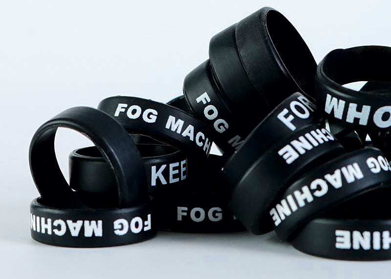 Black Silicone Anti-Slip Rod Wrap Bands, 10–100 Pack – product photo