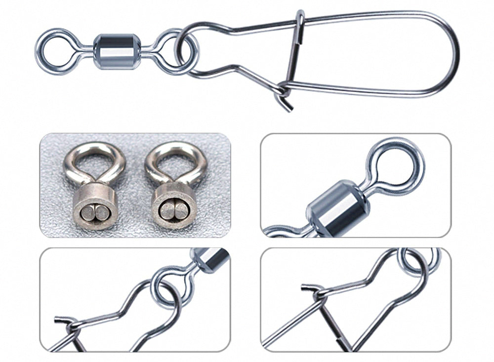 Stainless Steel Snap Swivel Connectors, Sizes 14–2/0 – product photo