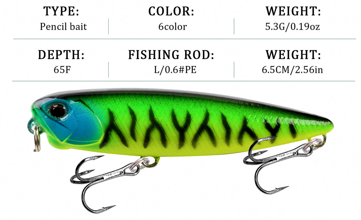 Floating Pencil Lure, 6.5 cm (2.6 in) / 5.3 g (0.19 oz) – product photo