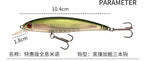 Floating Minnow Lure with Rattle, Holographic Foil – product photo