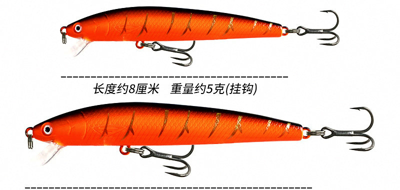 Floating Minnow Lure with Rattle, 8–10 cm (3.1–3.9 in) – product photo