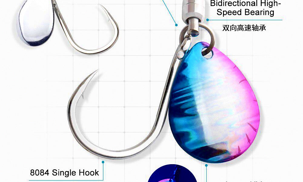 Glow Metal Jig with Single Hook, 30–100 g (1.1–3.5 oz) – product photo