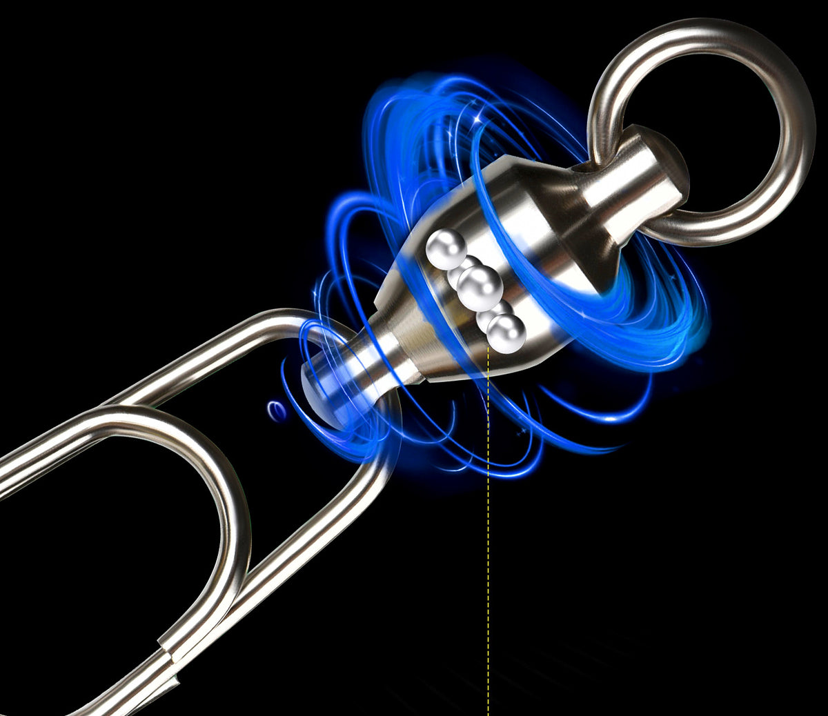 Stainless Ball Bearing Swivel, Oval Double Ring, #0–#8 – product photo