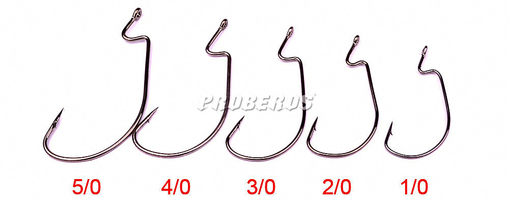Texas Rig Crank Hooks for Soft Baits, 50 Pcs, 1/0–5/0 – product photo