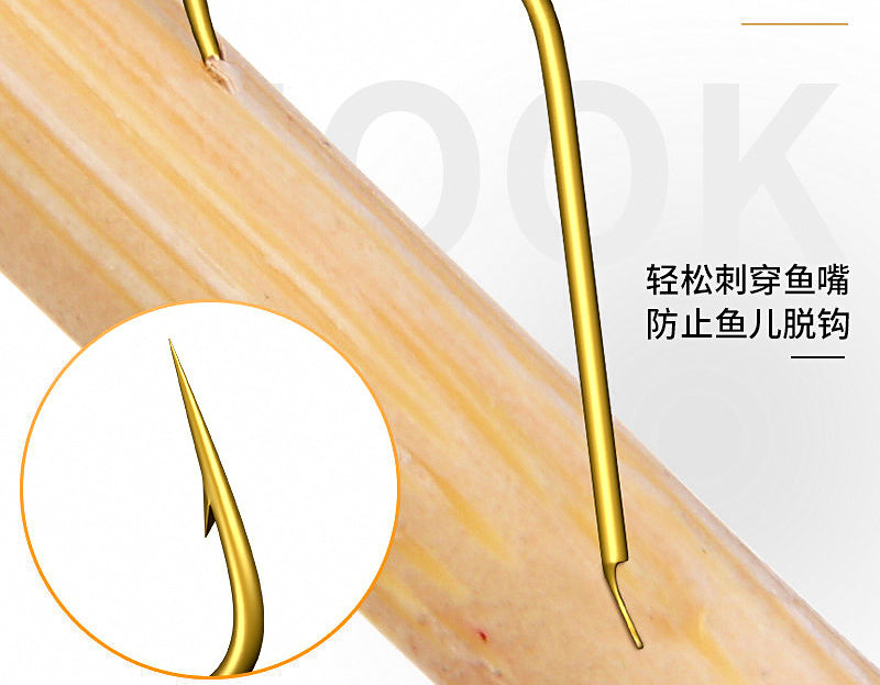 Gold Sode Hooks, Barbed or Barbless, 300 pcs Bulk Pack – product photo