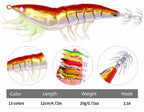 Wood Shrimp Squid Jig, 12 cm (4.7 in) 22.4 g (0.8 oz), Size 3.5 – product photo