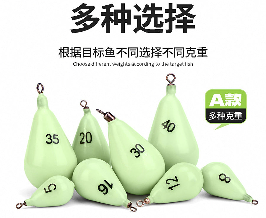 Glow Plastic-Coated Lead Sinker with Swivel, 1.1–5.3 oz (30–150 g) – product photo