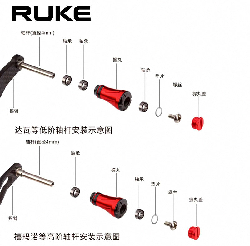 Aluminum Baitcasting Reel Handle Knob, Single – product photo