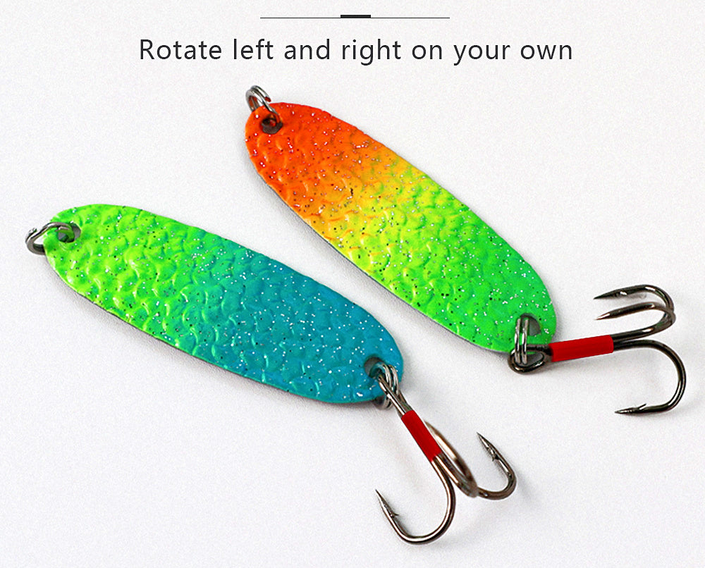 Metal Spoon Lure Set with Treble Hooks, 4-7 g (0.14-0.25 oz) – product photo