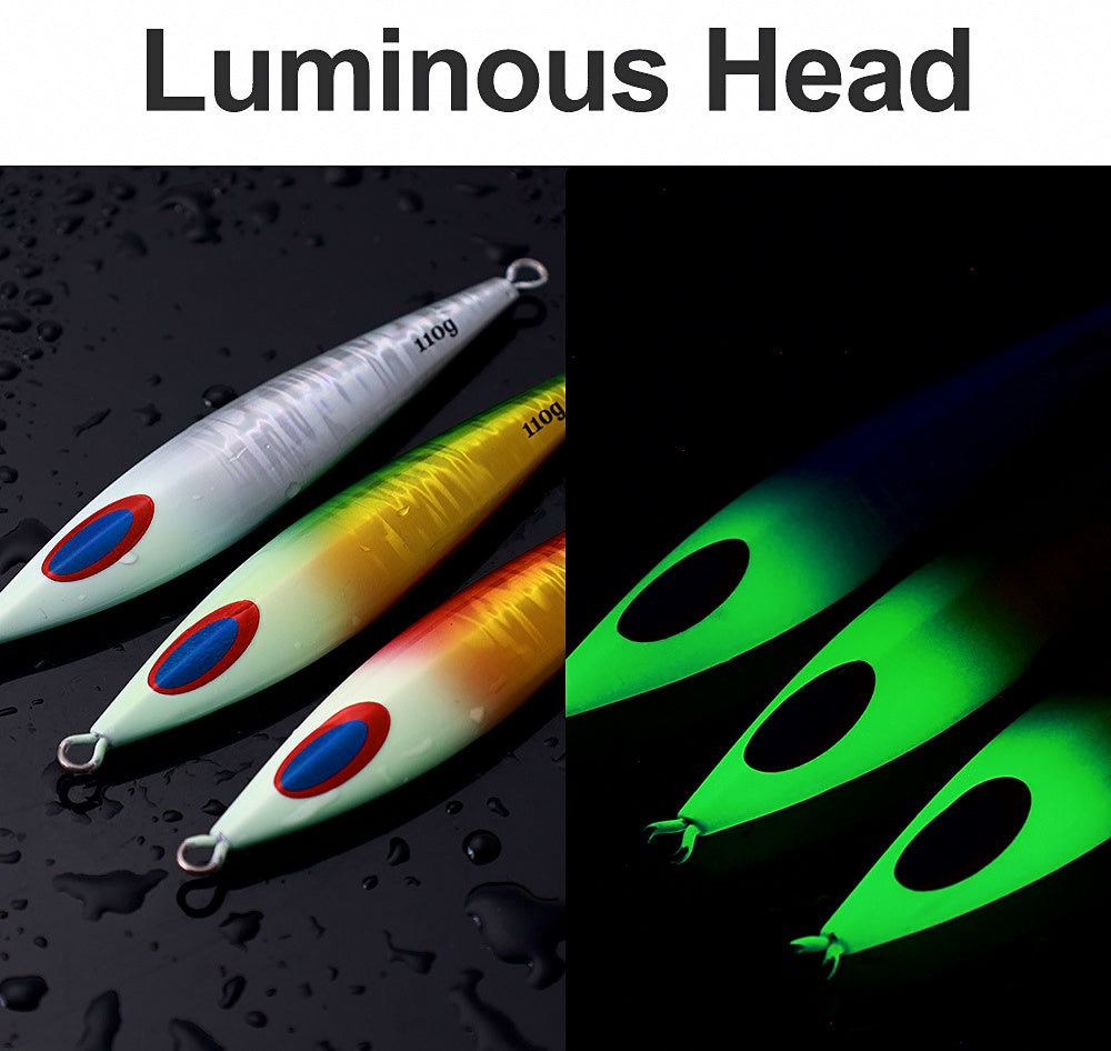 Glow Head Slow Pitch Jig, 110 g & 150 g (3.9 oz & 5.3 oz) – product photo