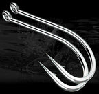 Barbed Long-Shank Eyed Hooks, Bulk Pack of 100/300/500 – product photo