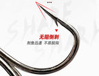 Treble Hooks, Barbed, Sizes 12 to 4/0, Silver, Black, Red – product photo