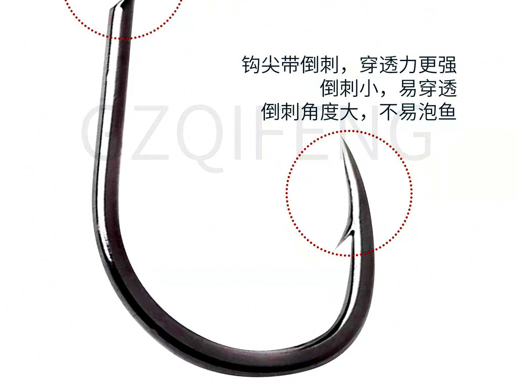 Barbed Iso Hooks, Size 1–7, 10-Pack – product photo