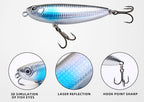 Micro Floating Pencil Lure, Long Cast, 3 Treble Hooks – product photo