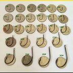 Maruseigo Bait Hooks, Barbed, Sizes No. 1–30, 50-Pack – product photo