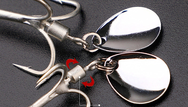 Spinner Blade Treble Hook, Barbed, Sizes 8–2 – product photo