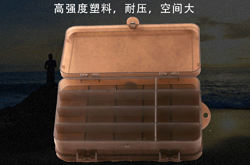 5-Compartment Plastic Tackle Box, Clear, 3 Sizes – product photo