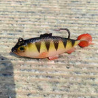 Soft Swimbait Lure, 15 g (0.5 oz), Glow Red Head or Pink