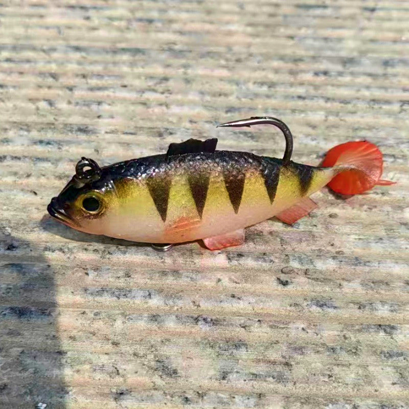 Soft Swimbait Lure, 15 g (0.5 oz), Glow Red Head or Pink