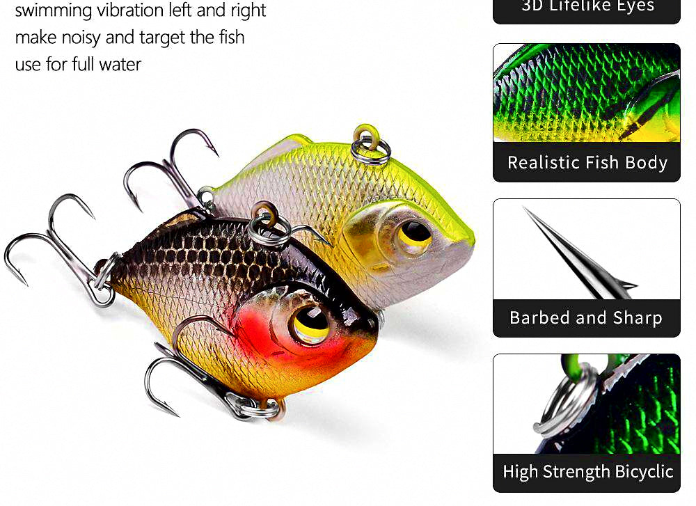 Rattling VIB Lipless Crankbait, 4.5 cm (1.8 in), 8.5 g (0.3 oz) – product photo
