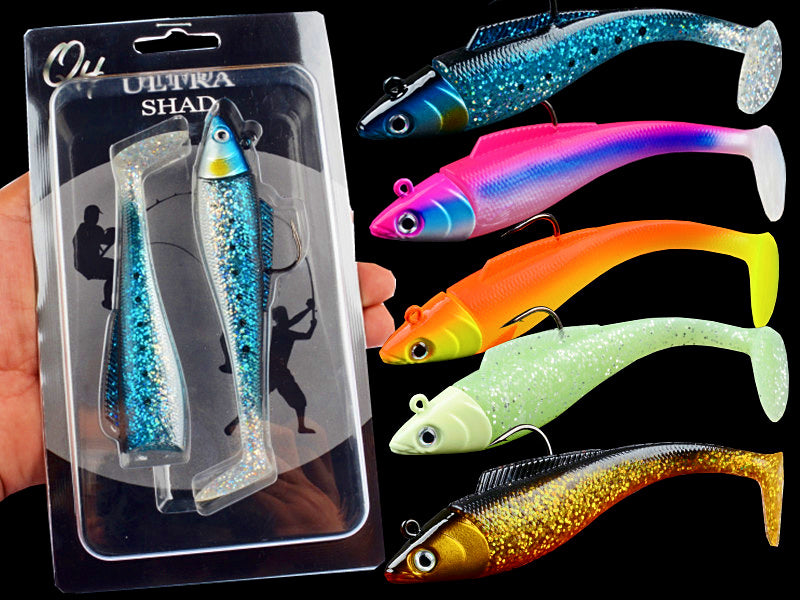 Lead Head Soft Swimbait Kit, Paddle Tail, 11–13.5 cm – product photo