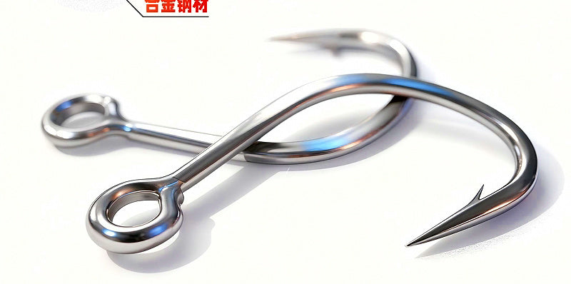Barbed Single Hook, Wide Gap, Large Eye, Sizes 2/0–#8 – product photo
