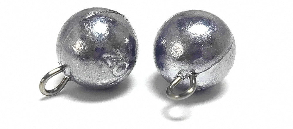 Round Ball Sinker with Eyelet, Lead, 1–16 oz (28–450 g) – product photo