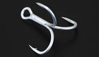 Tin-Plated Treble Hooks, High Carbon Steel, 10-Pack – product photo