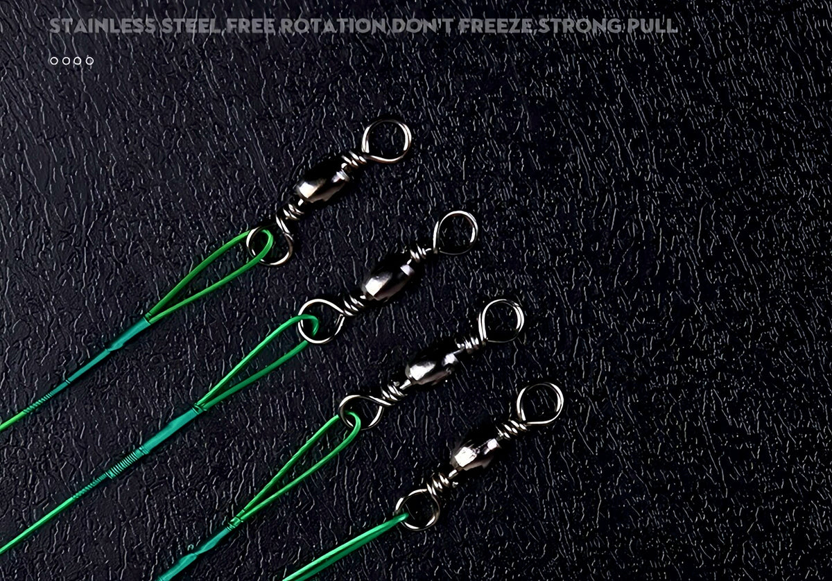 Steel Wire Fishing Leaders with Snaps, 15–30 cm (6–12 in) – product photo