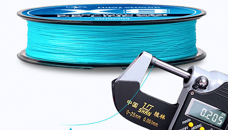 8 & 12 Strand PE Braided Fishing Line, Sky Blue, PE 0.6–2.0 – product photo