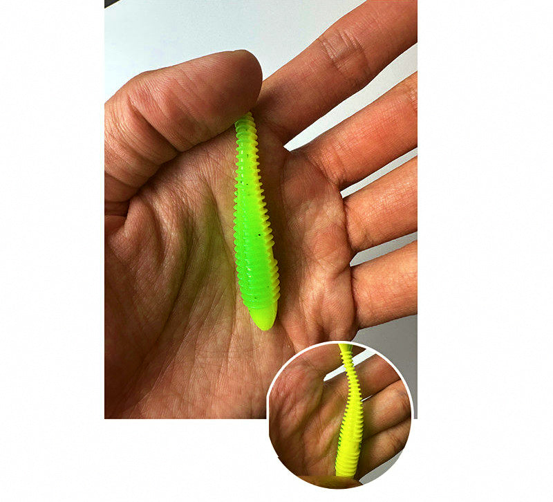 Ribbed T-Tail Soft Plastic Grub, 5.5–7.5 cm (2.2–3.0 in) – product photo