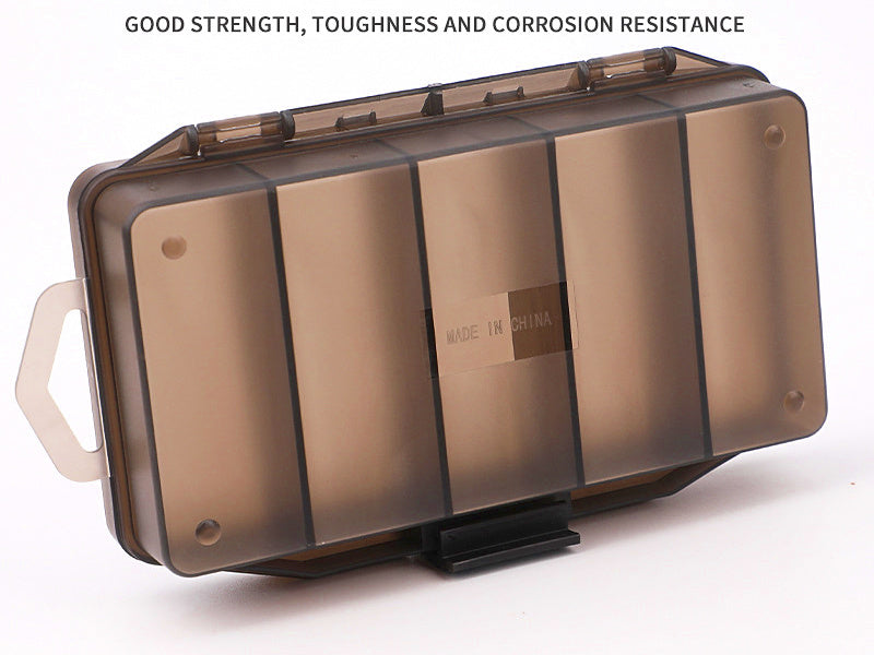 5-Compartment Snap-Latch Plastic Tackle Box, 3 Sizes – product photo