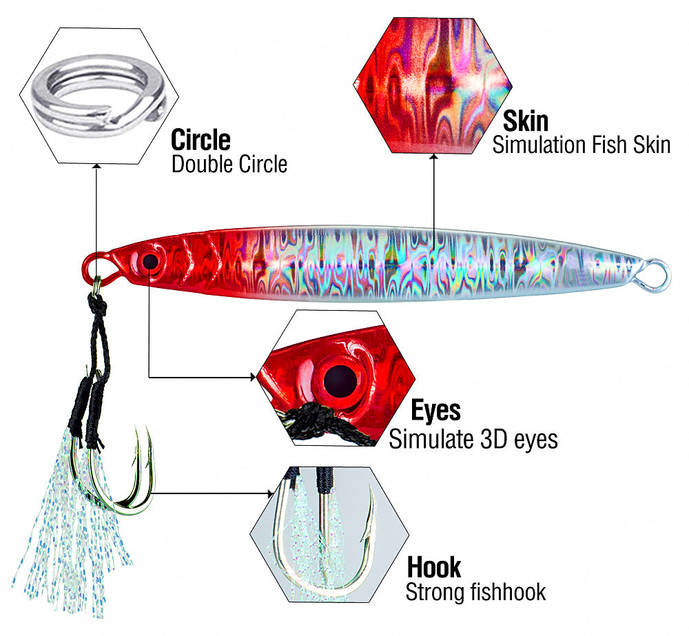 Slow Pitch Metal Jig, 14–100 g (0.5–3.5 oz) – product photo