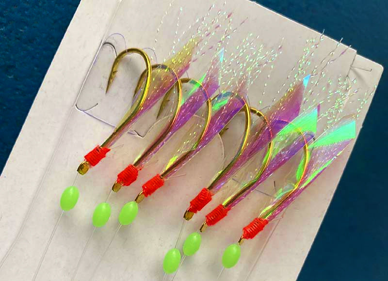 Fish Skin Sabiki Bait Rig, Size 8–24, Barbed Hooks – product photo