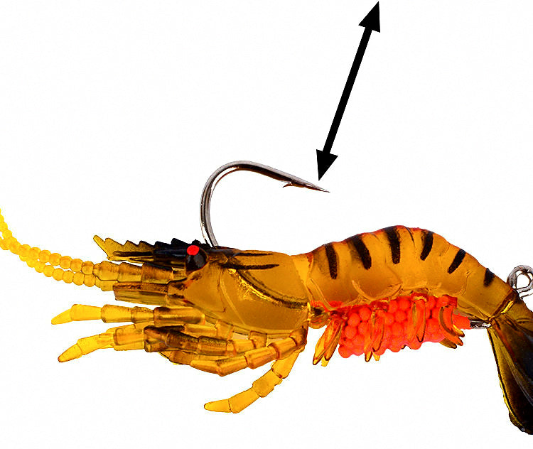 Soft Shrimp Lure with Hook, Saltwater Soft Bait, 1/2/4 Pack – product photo
