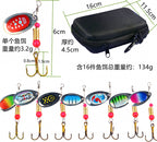 16-Piece Spinner & Spoon Lure Kit with Carry Bag – product photo