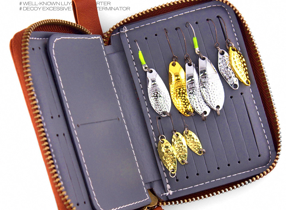 PU Leather Lure, Spoon & Fly Storage Bag, Small or Large – product photo