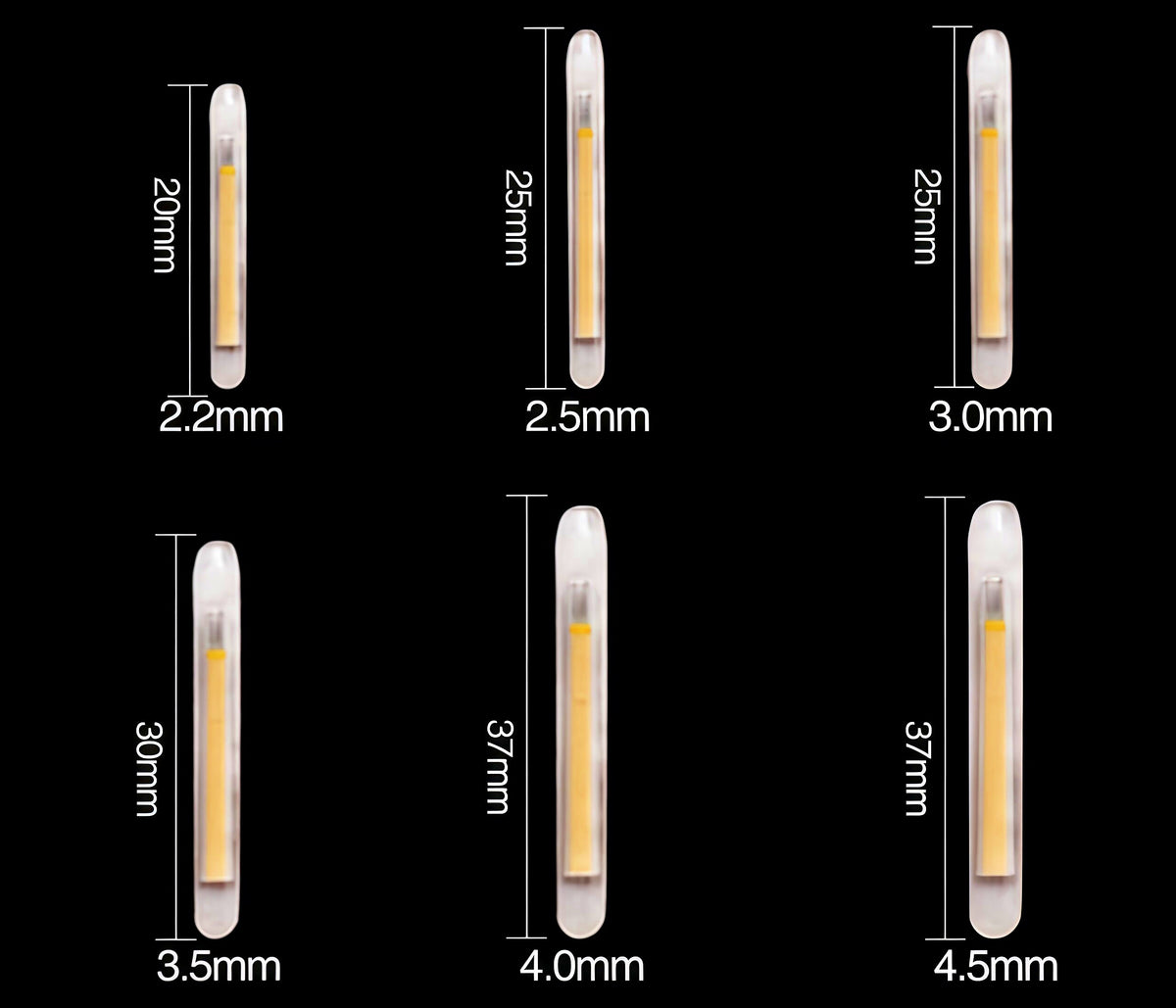 Fishing Glow Sticks, 45 mm, 50-Pack, Multiple Diameters – product photo