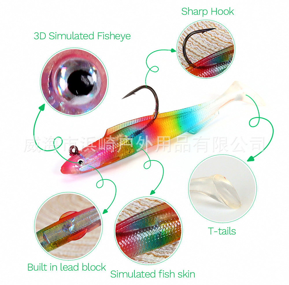 Weighted Eel Soft Bait, T-Tail, 29.5 g (1.04 oz), 13.8 cm