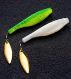 T-Tail Soft Swimbait with Lead Head Hook, 9 cm (3.5 in), 2 Pack – product photo