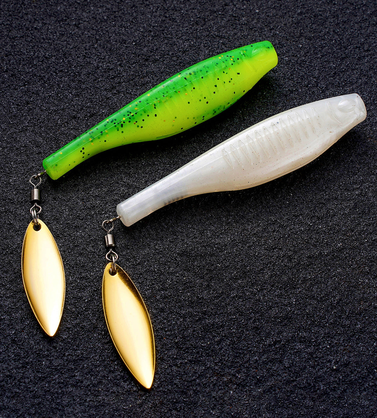 T-Tail Soft Swimbait with Lead Head Hook, 9 cm (3.5 in), 2 Pack – product photo