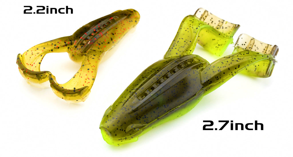 Soft Frog Lure for Bass, 2.2 & 2.7 in (56–68 mm), Slow Sinking – product photo